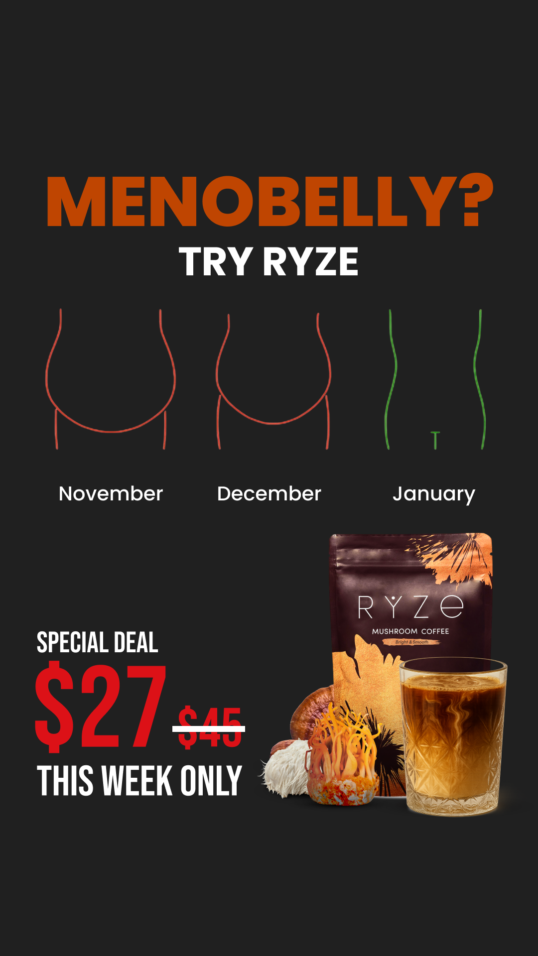RYZE Superfoods Facebook ad