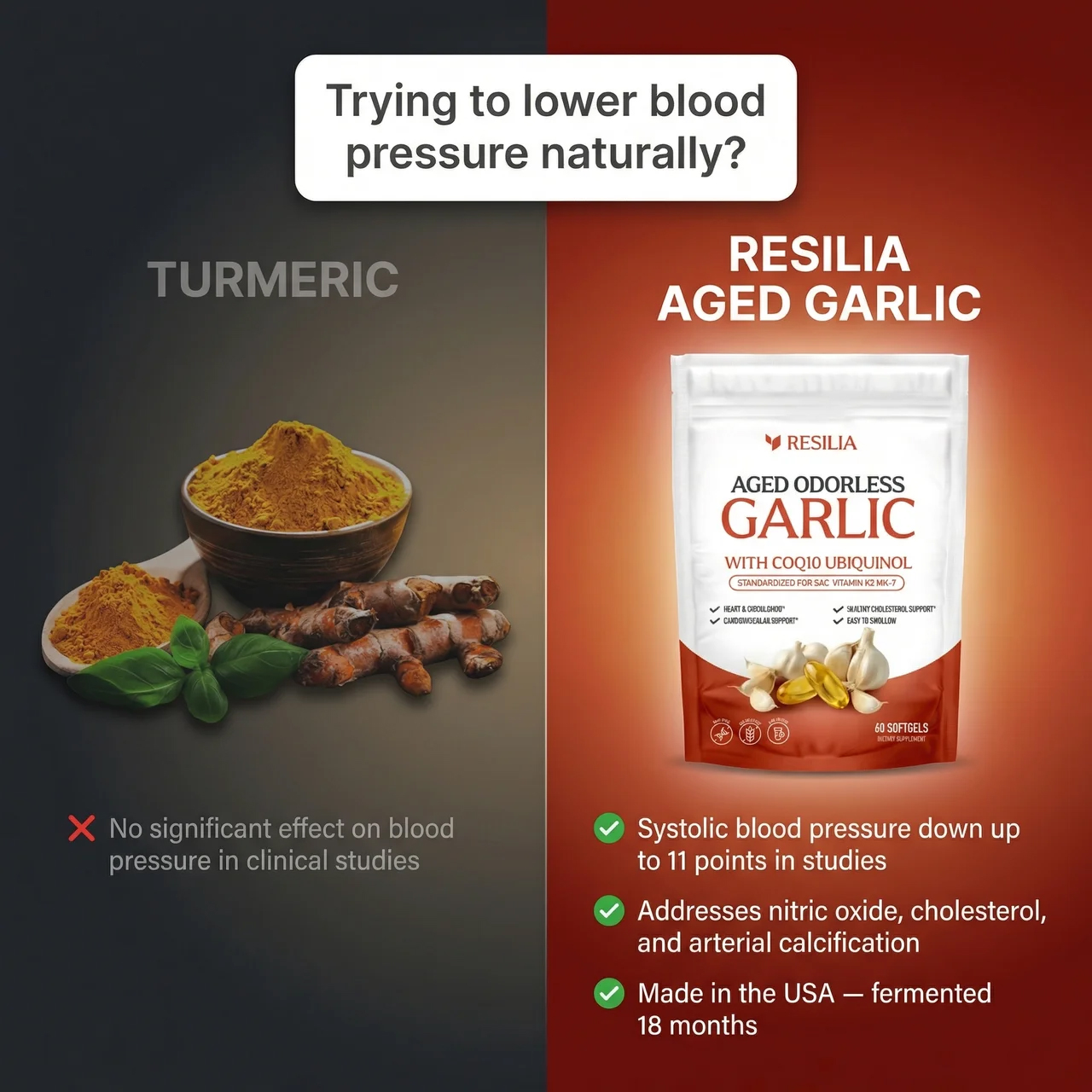 Blood Pressure Daily Facebook ad: Explore the Power of Aged Garlic Today!