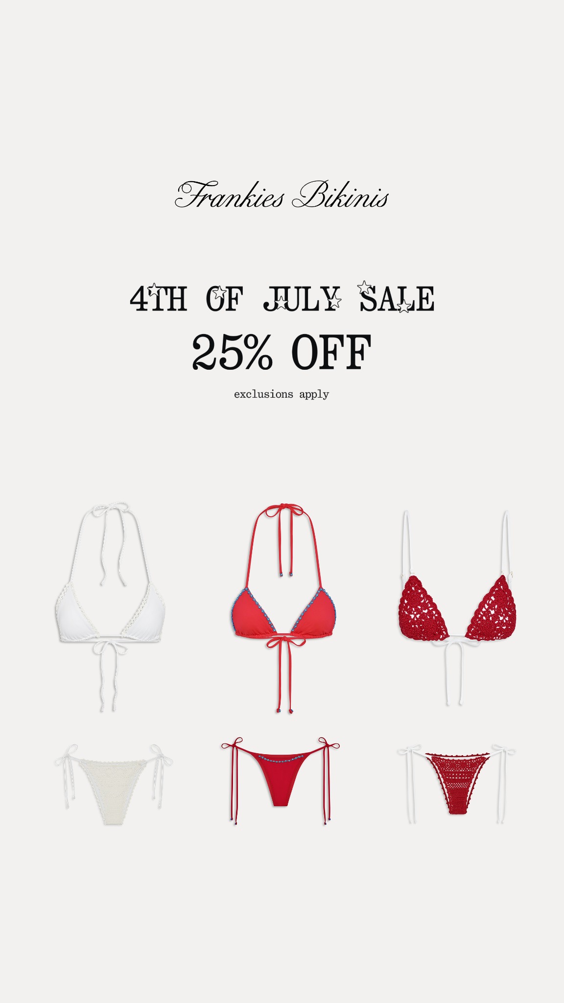 Frankies Bikinis Facebook ad