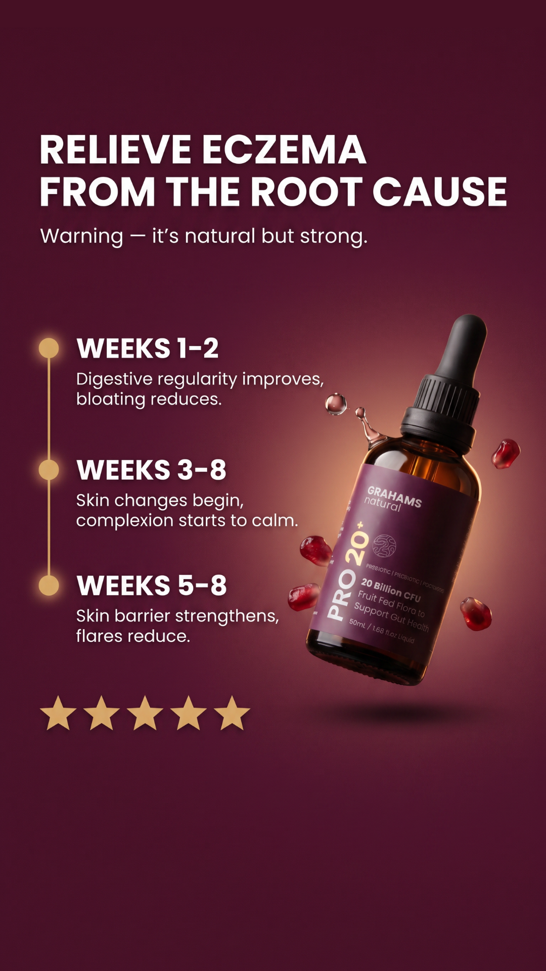 Grahams Natural Alternatives Facebook ad: Stuck in the clear-and-flare loop?