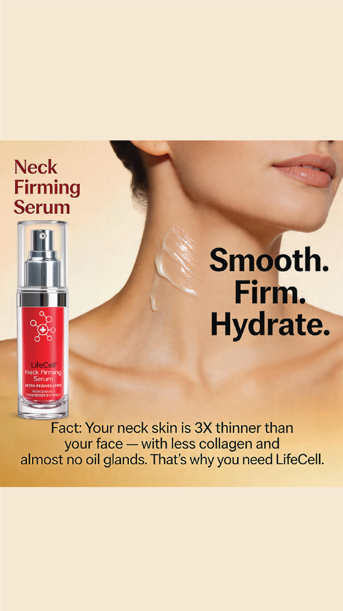 LifeCell Neck Serum Facebook ad
