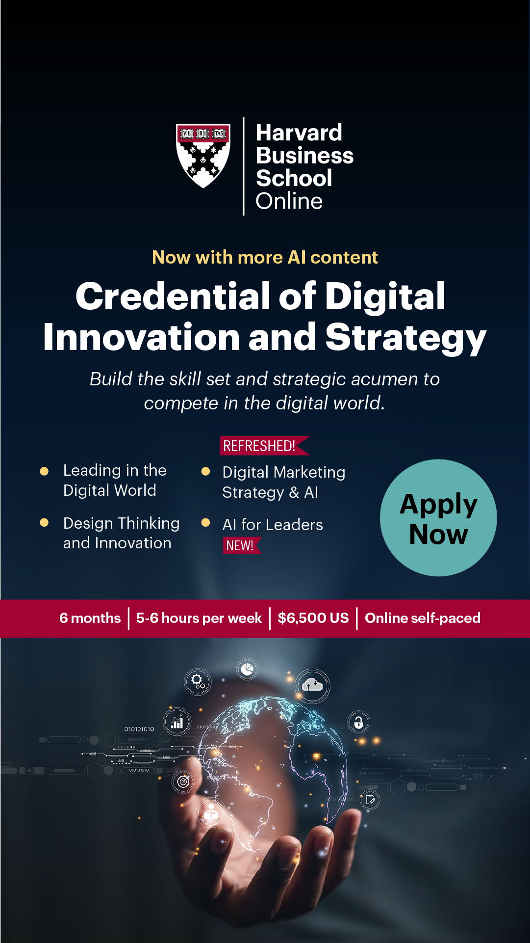 Harvard Business School Online Facebook ad