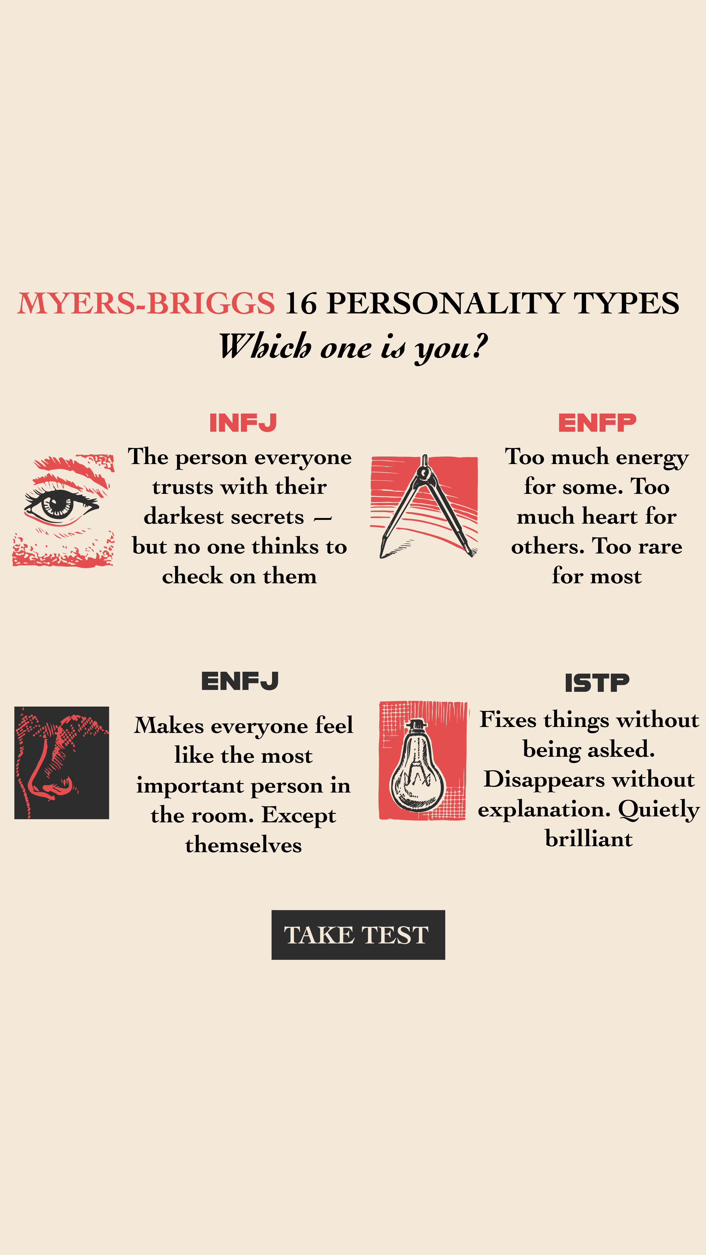 Personality Type Facebook ad