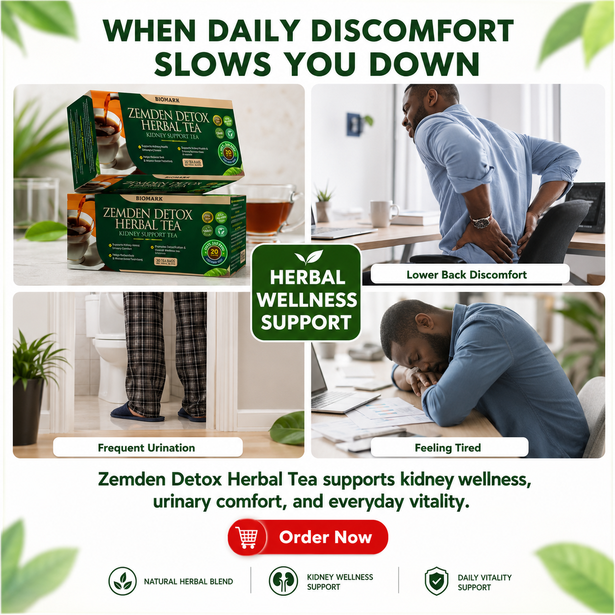 Herbal Kidney Tea Facebook ad: Free Delivery and Payment on Delivery