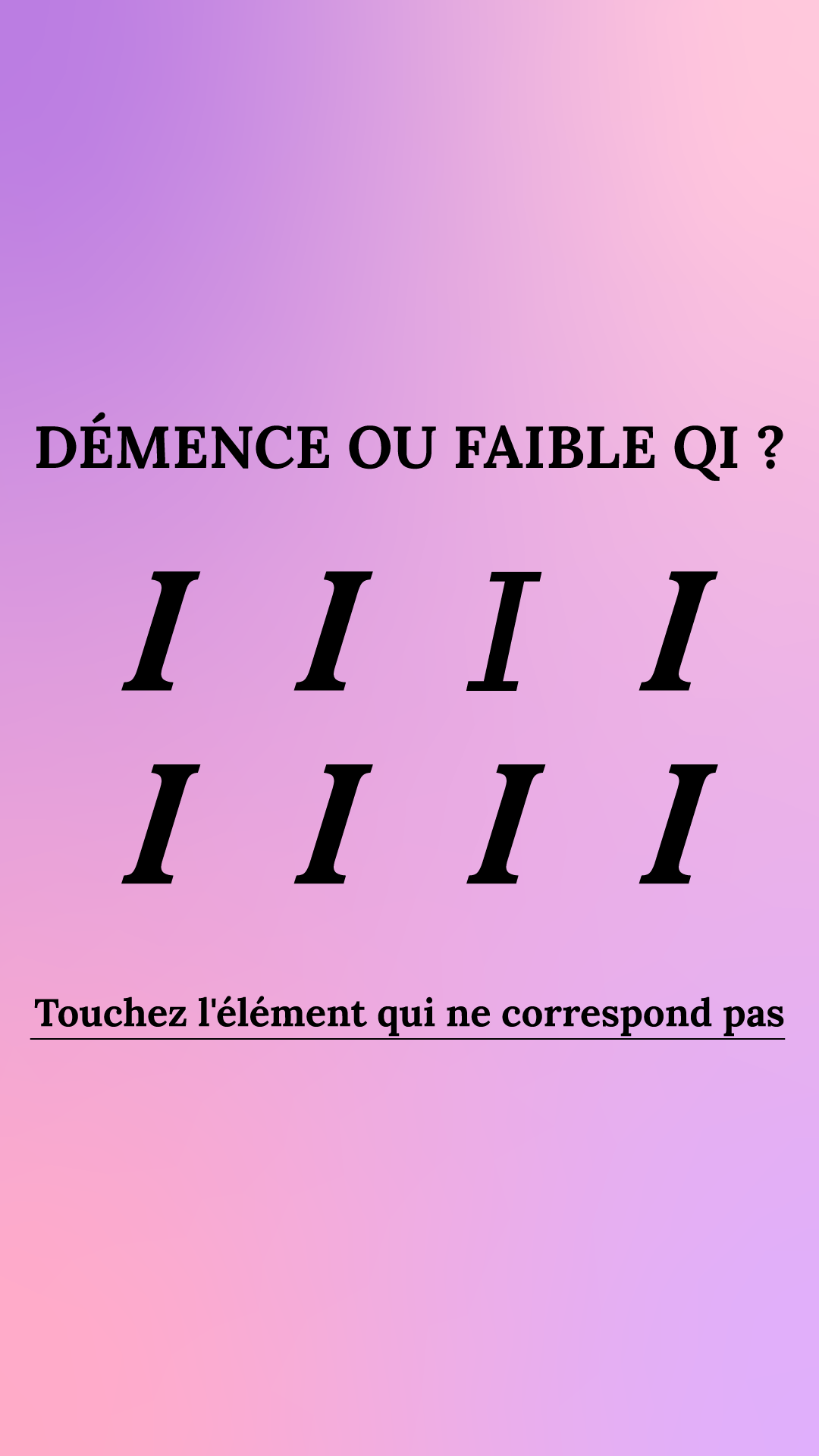 International IQ test Facebook ad