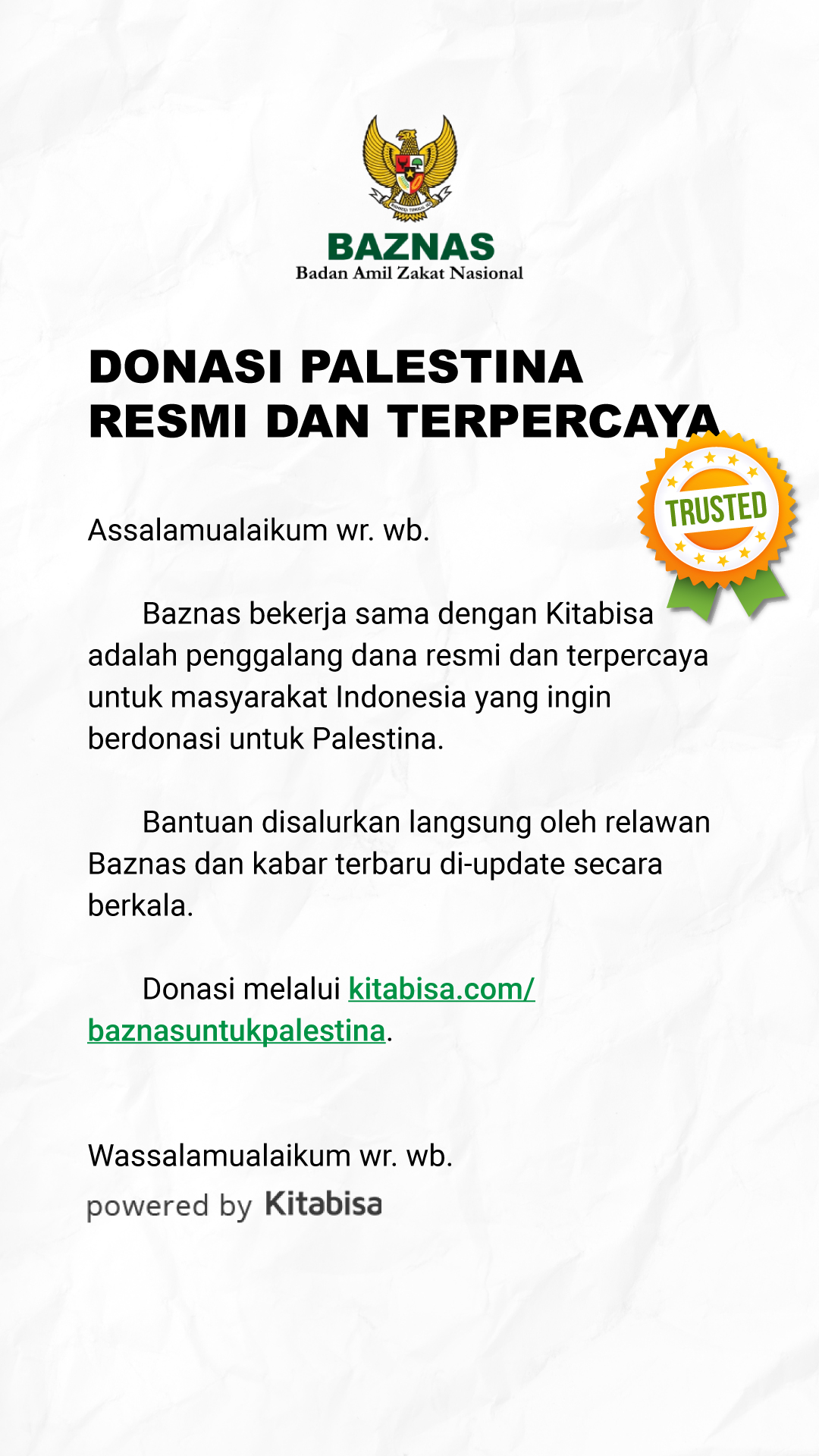 Badan Amil Zakat Nasional (BAZNAS) Facebook ad
