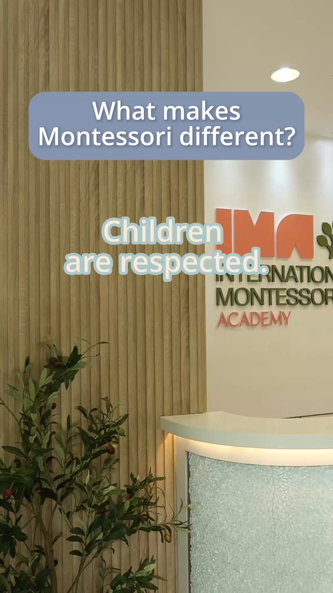 International Montessori Academy Facebook ad: Education with heart