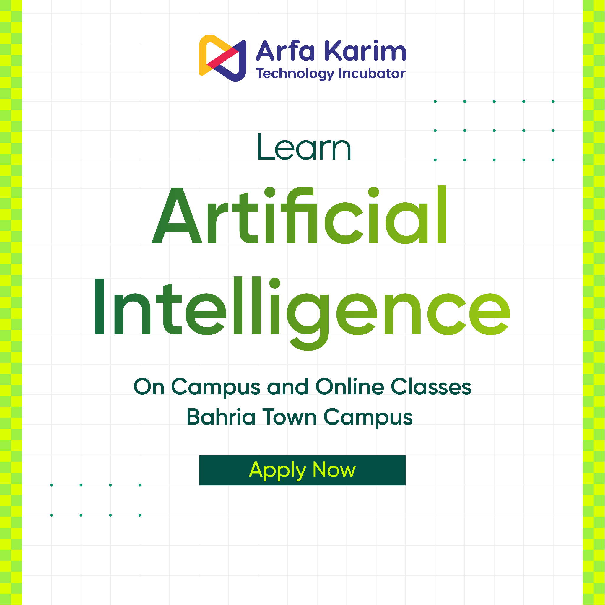 Arfa Karim Technology Incubator Facebook ad