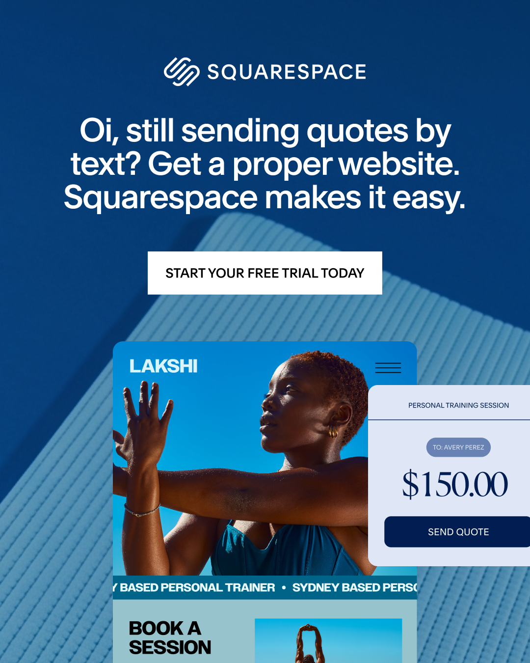 Squarespace Facebook ad: Get a Proper Website Already