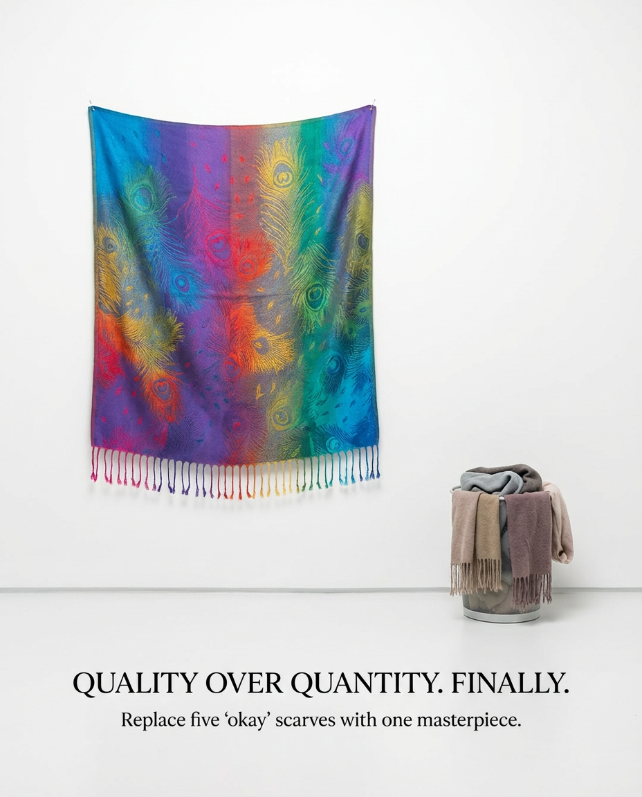Harper-Heights Online Facebook ad: Boho Cashmere Wrap