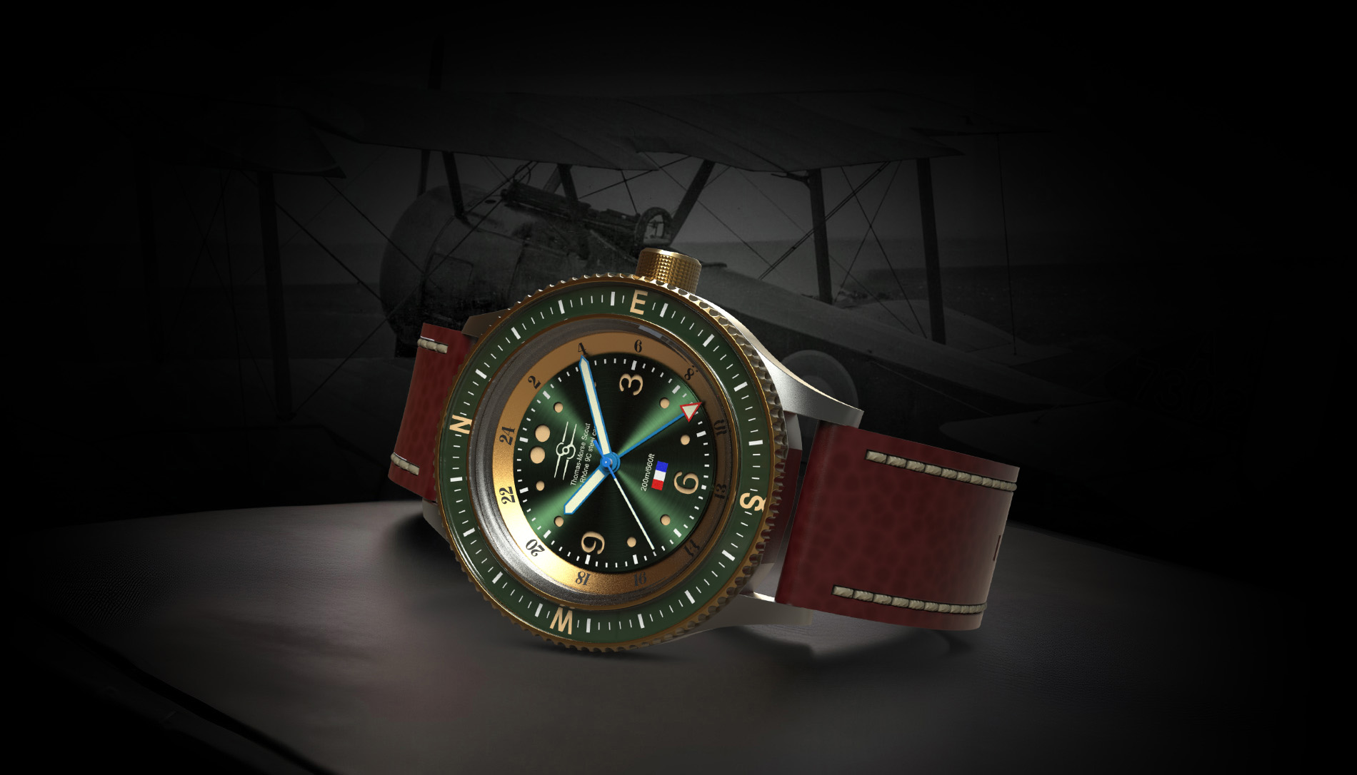 Sopwith Watch Company Facebook ad: Wear a piece of aviation history on your…
