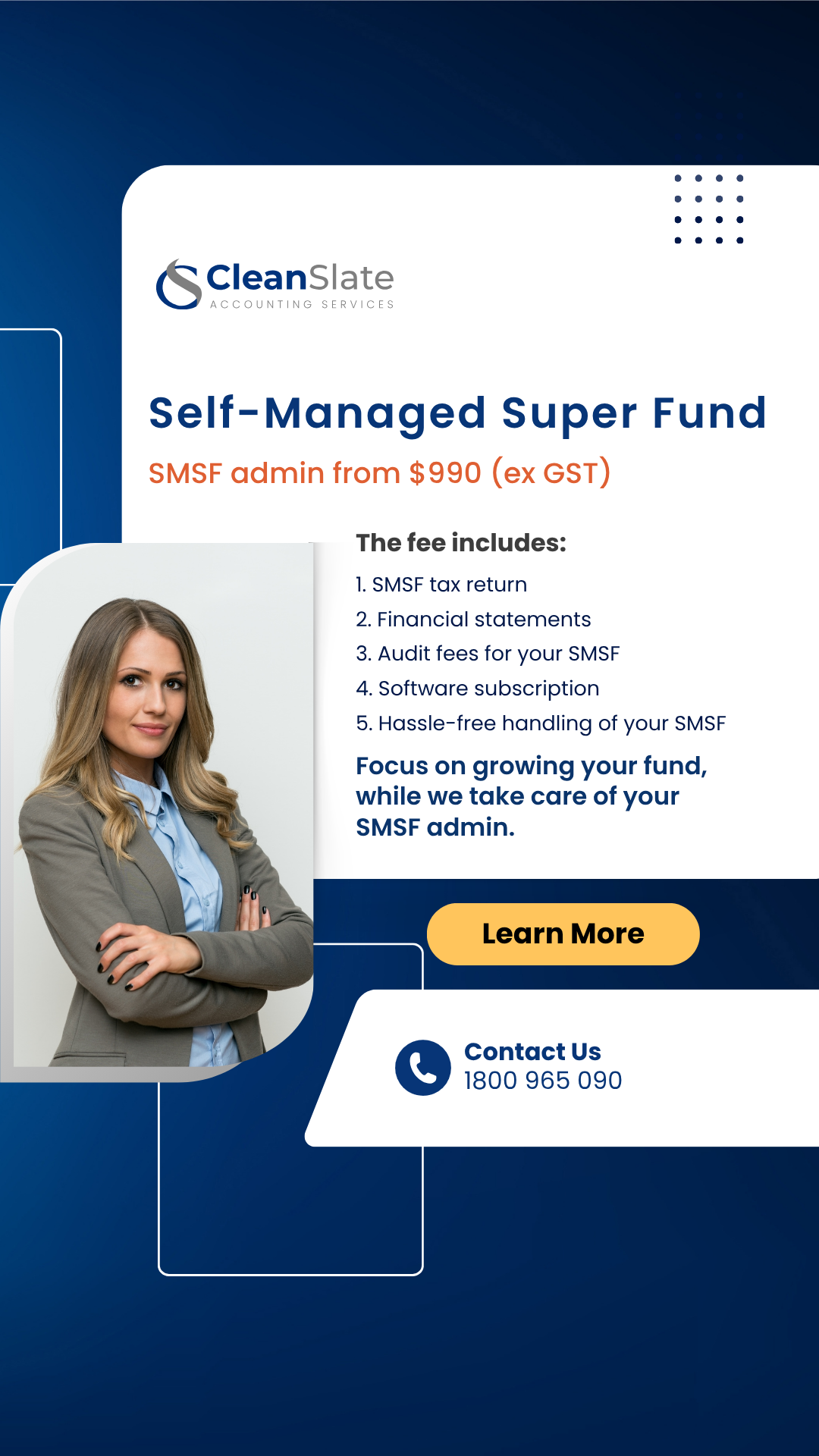 CleanSlate Accounting Services Facebook ad