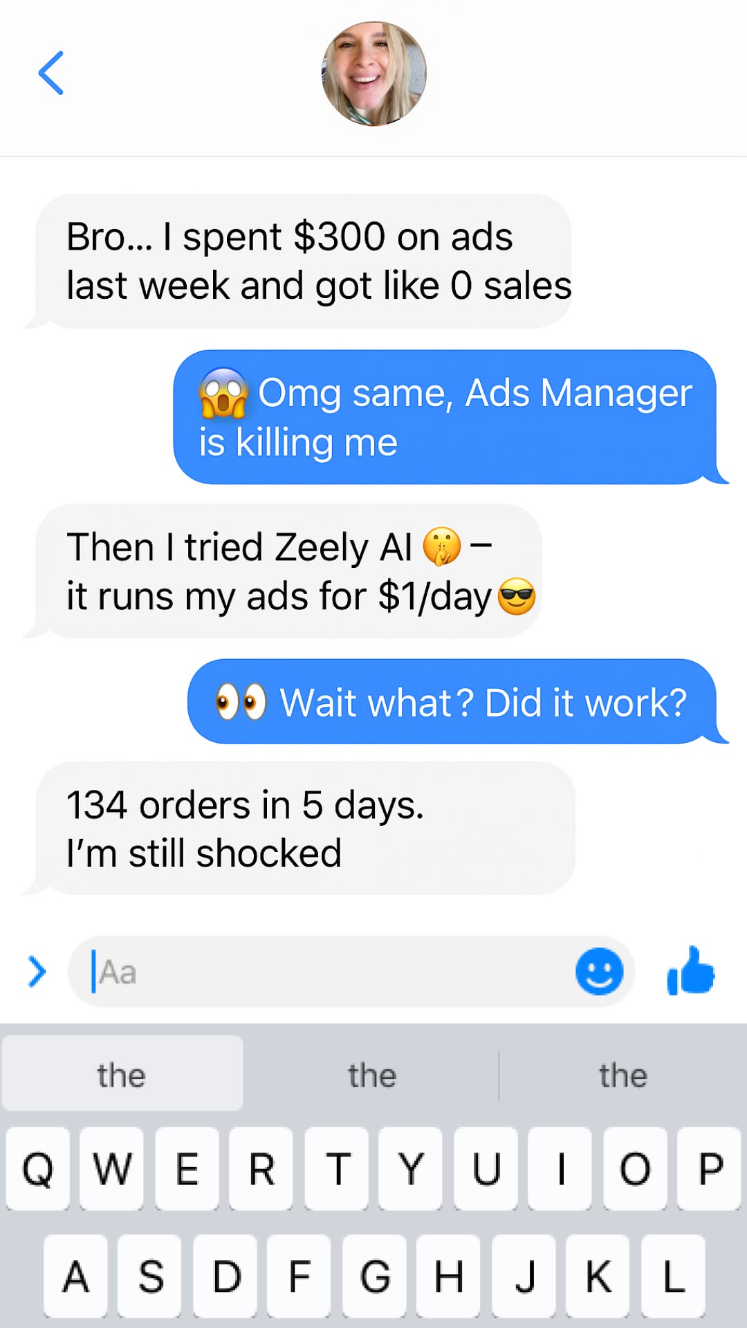 Zeely Facebook ad