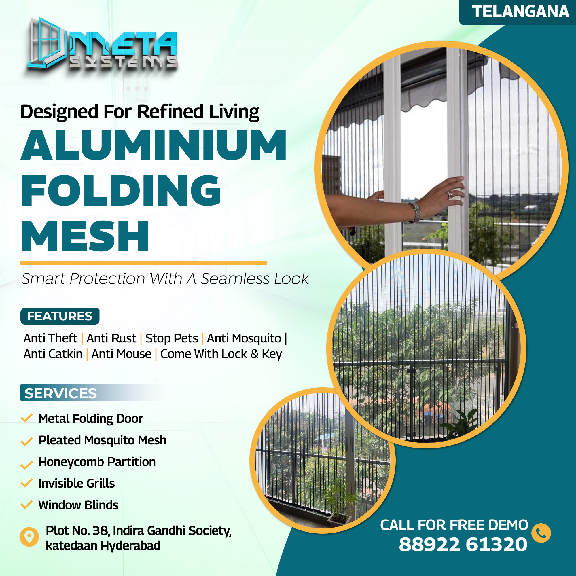 made2measures Facebook ad: Telangana: Aluminium Folding Mesh
