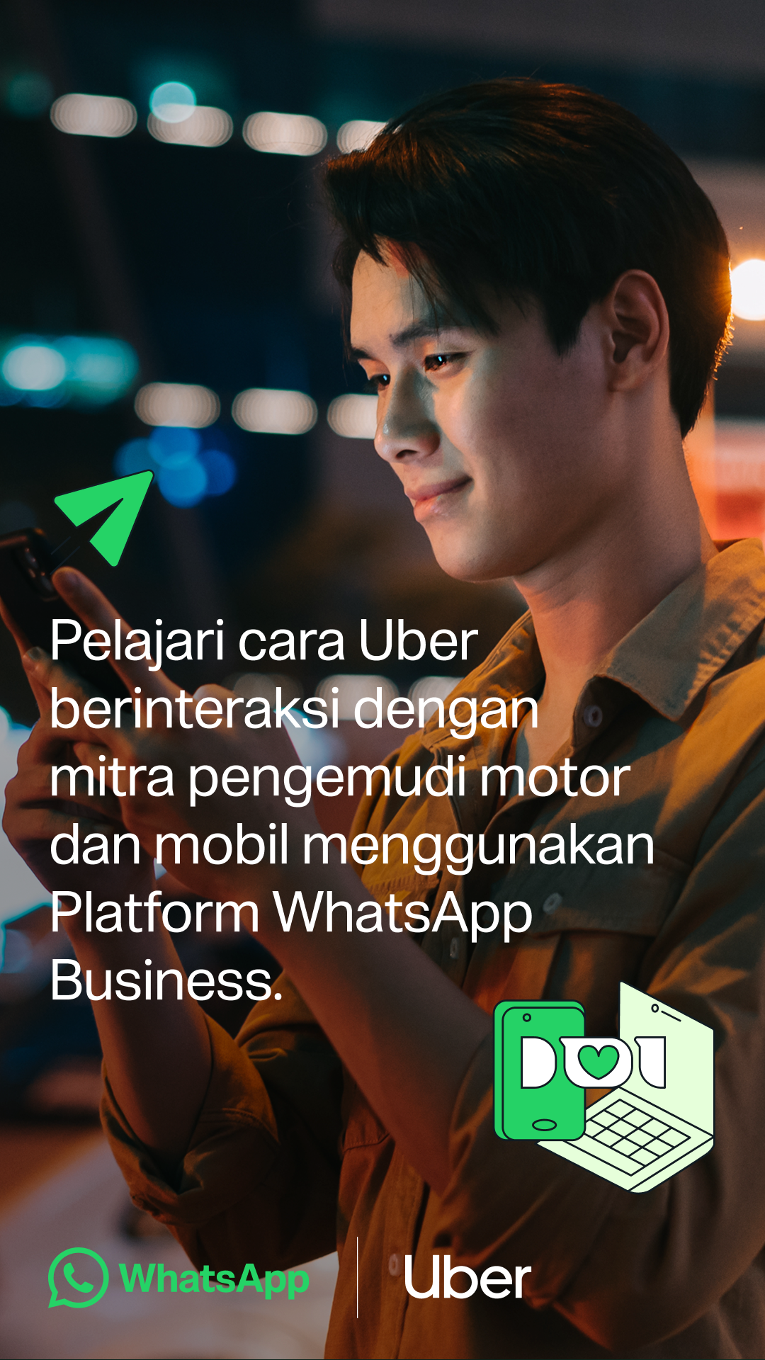 WhatsApp for Business Facebook ad: Cara Uber menggunakan WhatsApp