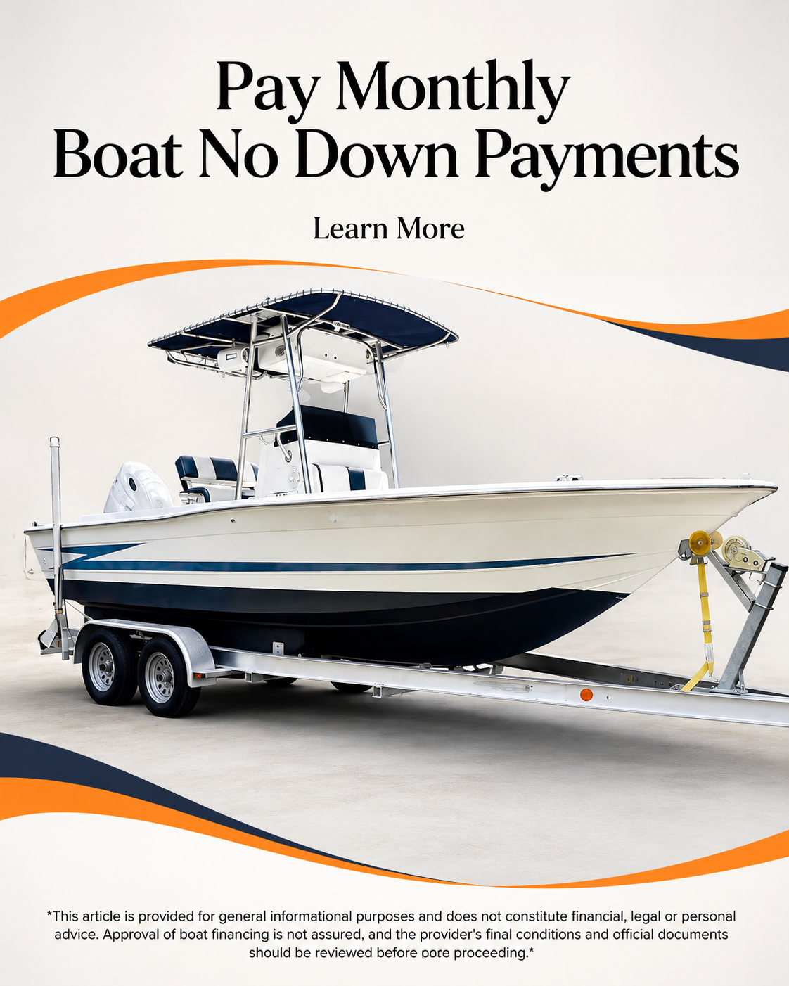 Innovate Your Life Facebook ad: Pay Monthly Boat No Down Payments