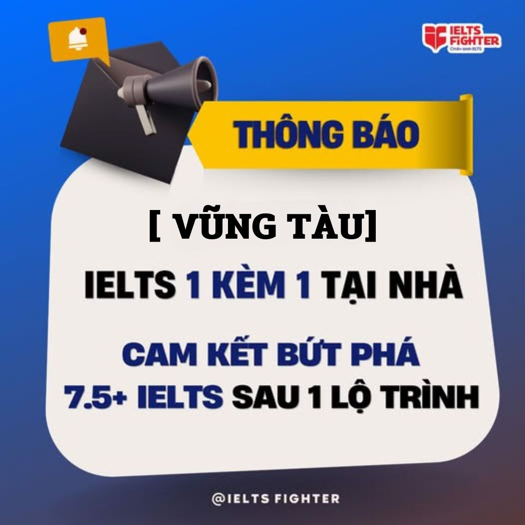 IELTS Fighter Vũng Tàu Facebook ad: Tư vấn lộ trình IELTS 7.0+