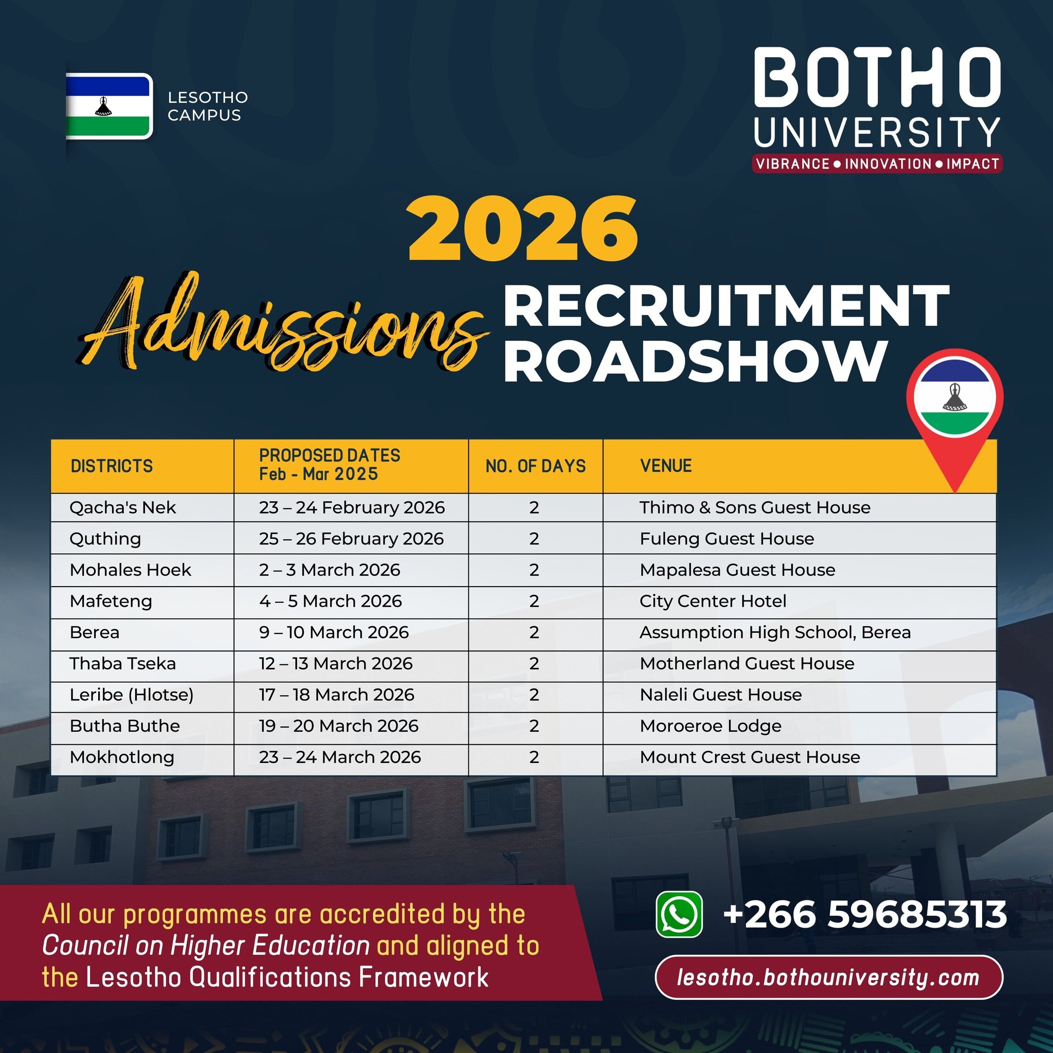 Botho University - Maseru, Lesotho Facebook ad