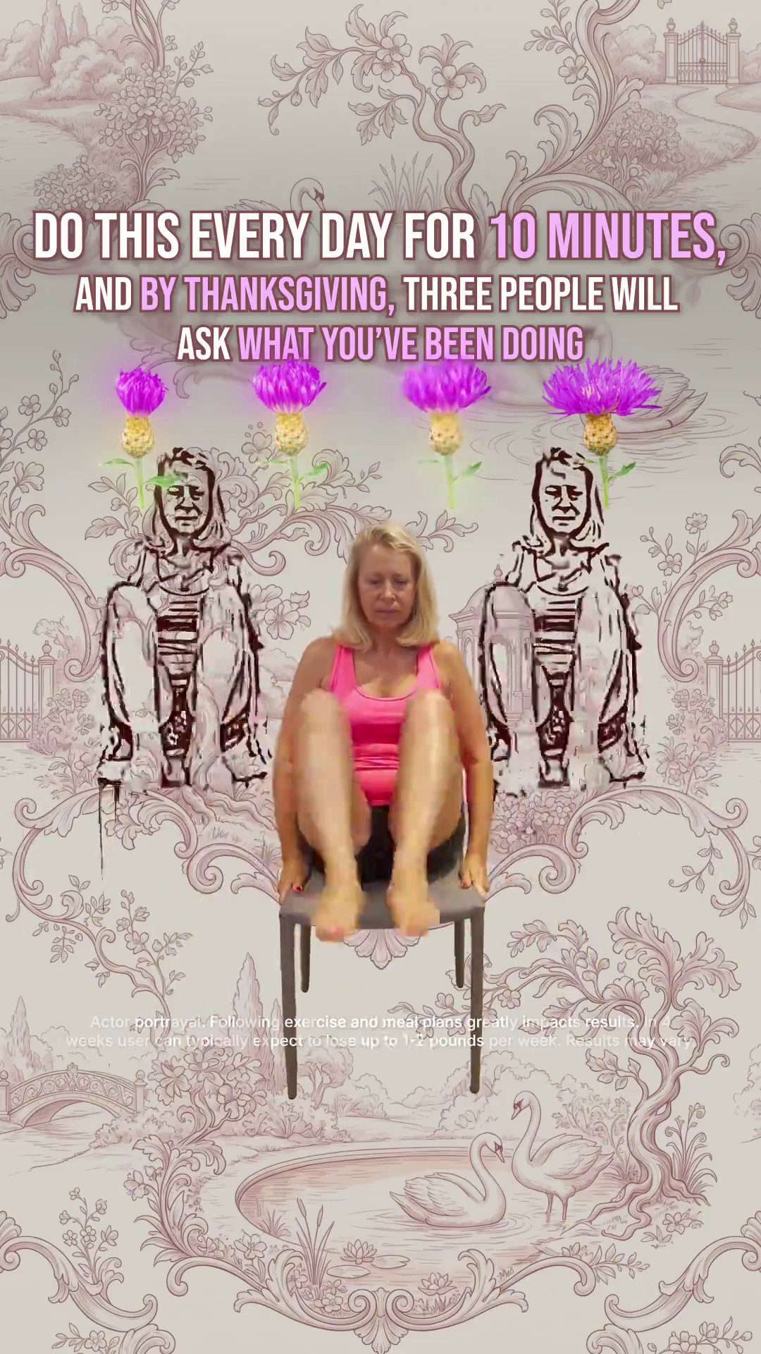 Tori Repa Facebook ad: Start Chair Yoga routine