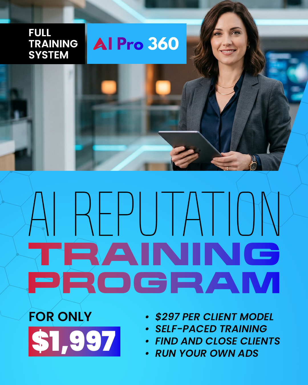 AI Pro 360 Facebook ad: Learn To Sell AI Services - Only $1,997