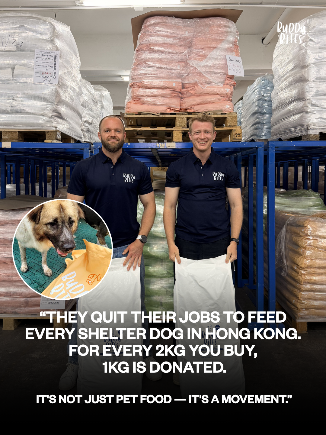 Buddy Bites Facebook ad: Dog Food Brand that Gives Back