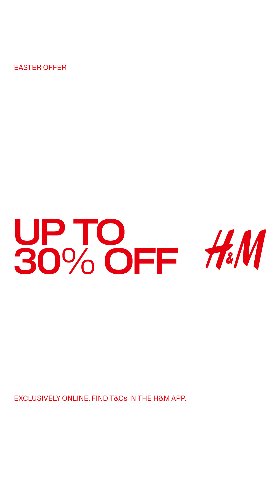 H&M Facebook ad