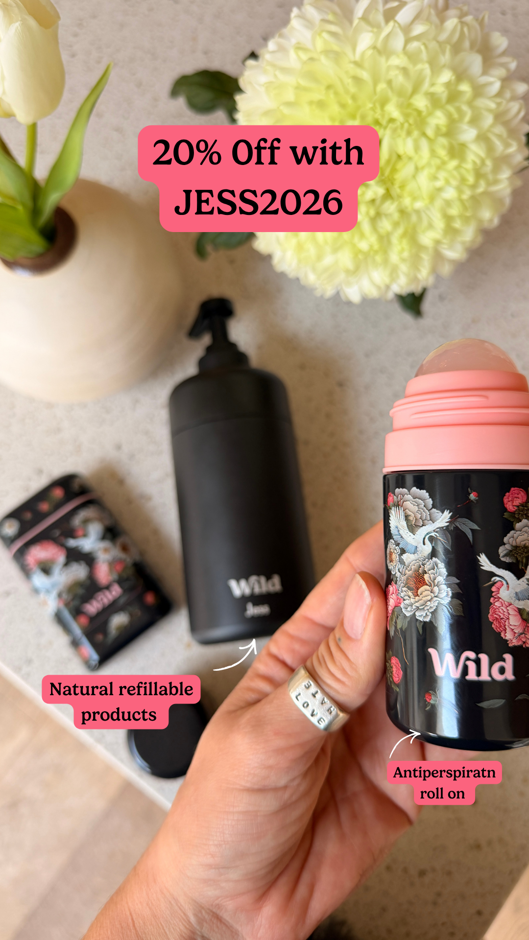 Wild Facebook ad: Get 20% off with code JESS2026