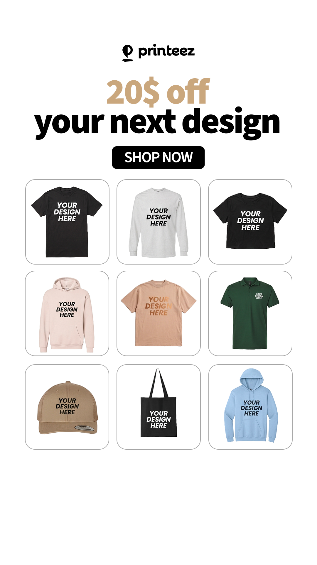 Printeez Facebook ad: Get $20 Off Today