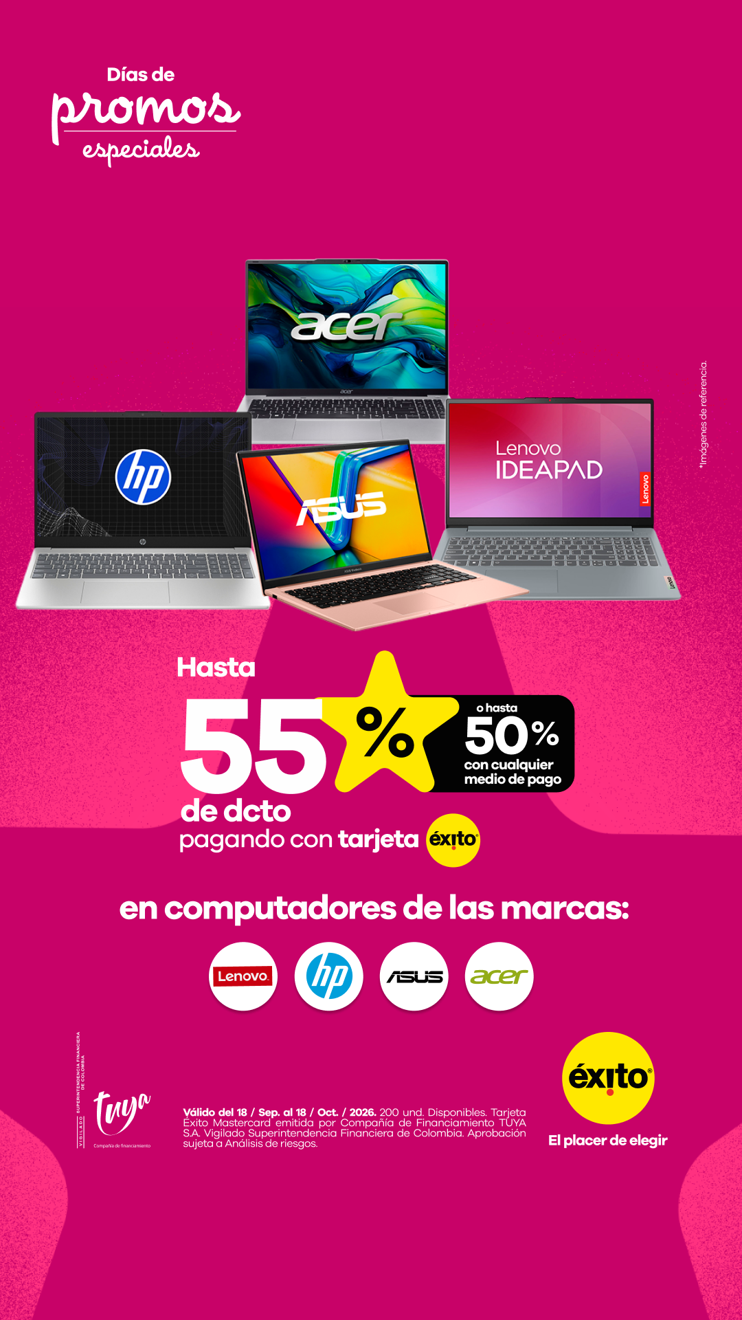 Éxito Facebook ad: ¡Computadores en oferta!