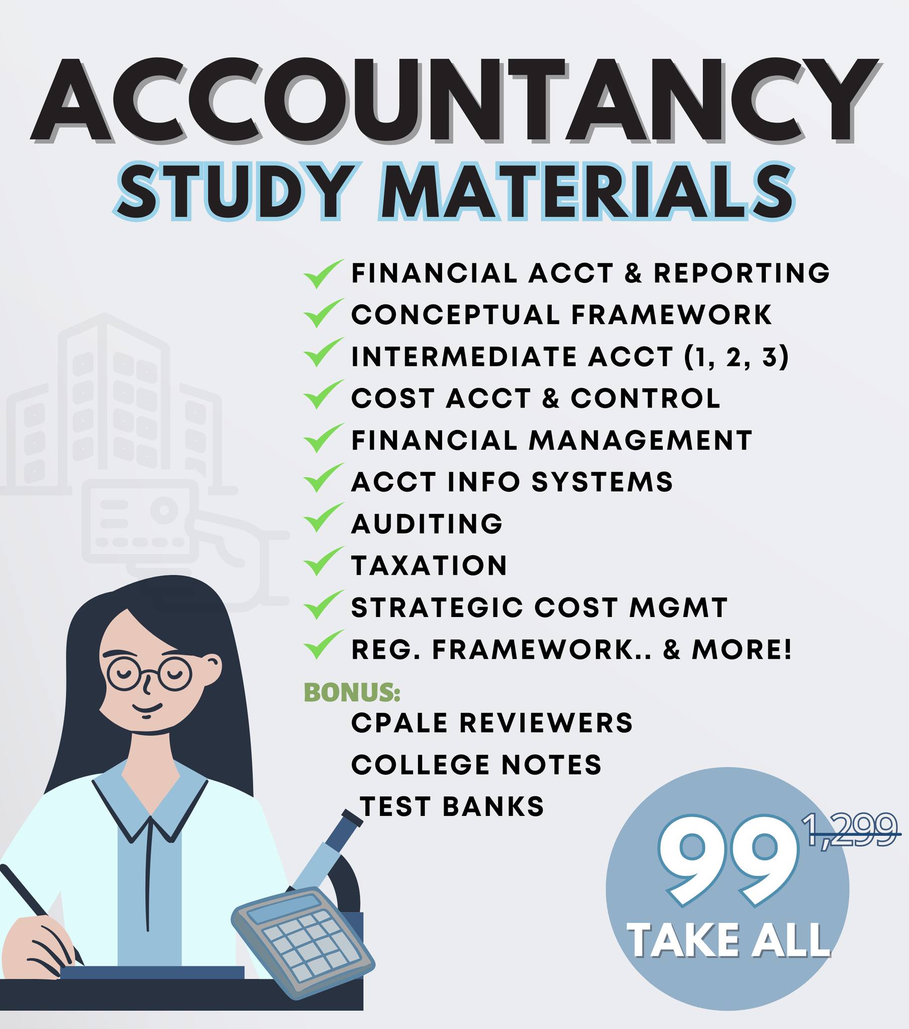 Accountancy Notes Facebook ad: Want to study BS Accountancy?