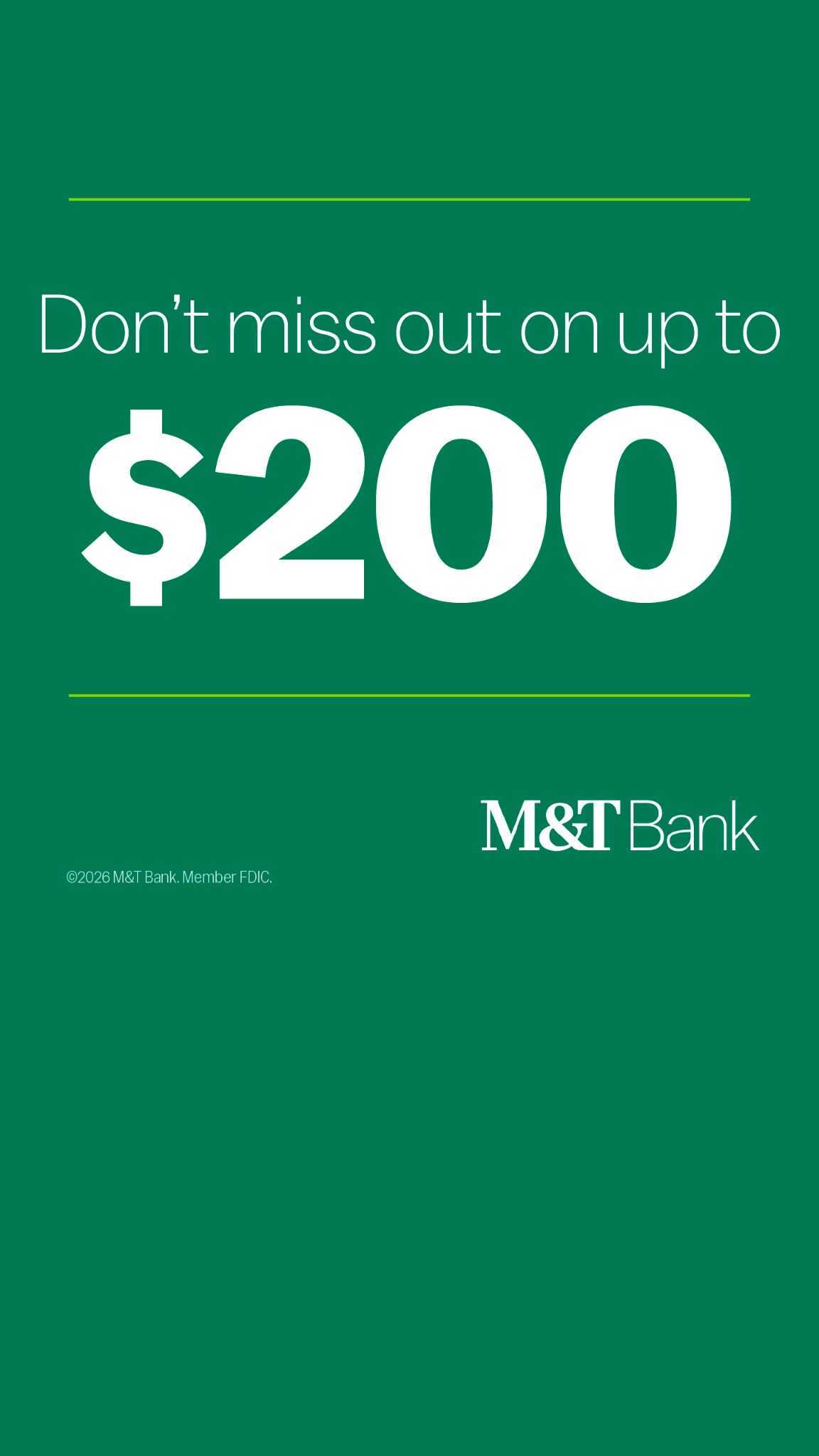 M&T Bank Facebook ad