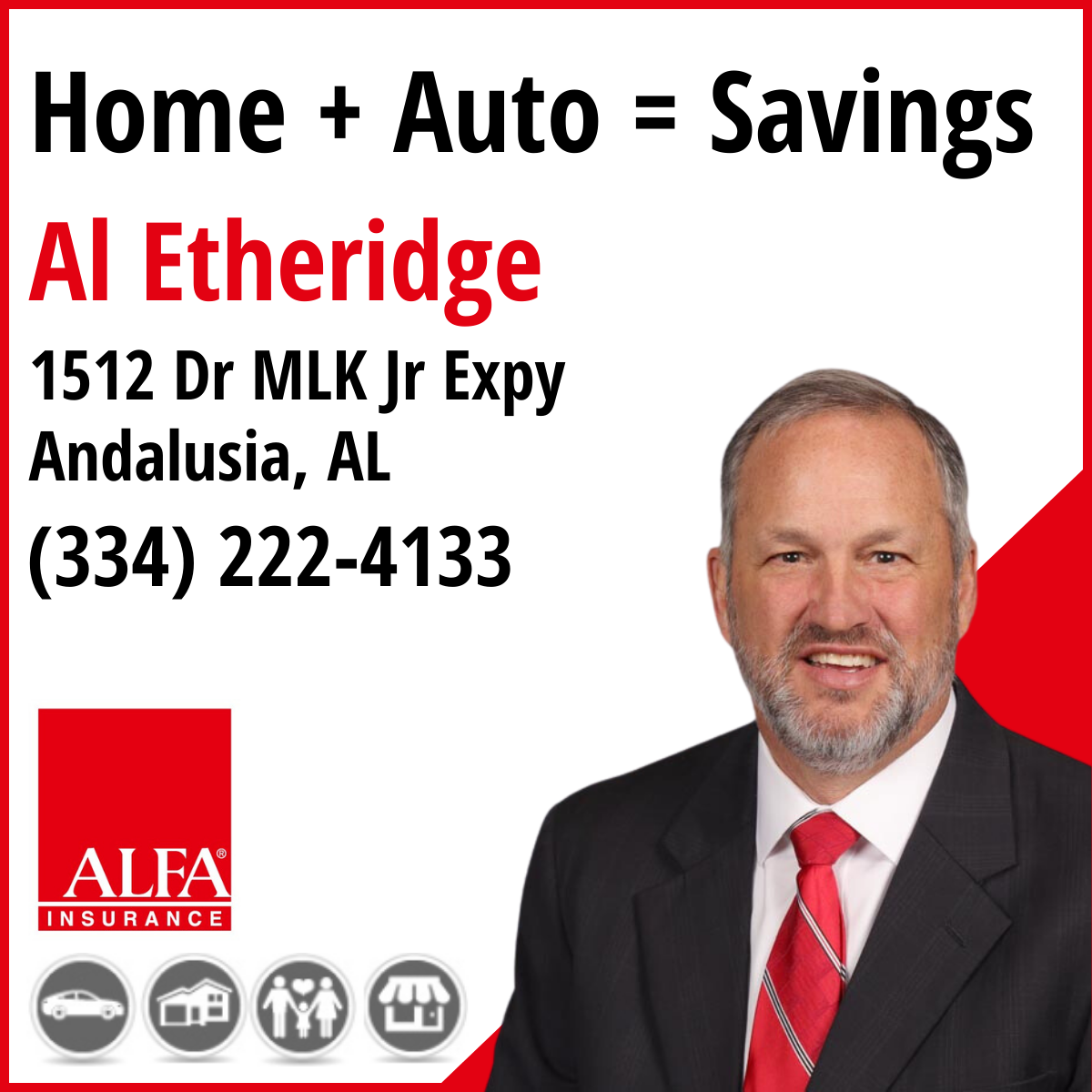 Al Etheridge - Alfa Insurance Facebook ad: Al Etheridge - Andalusia, AL | Alfa Insurance