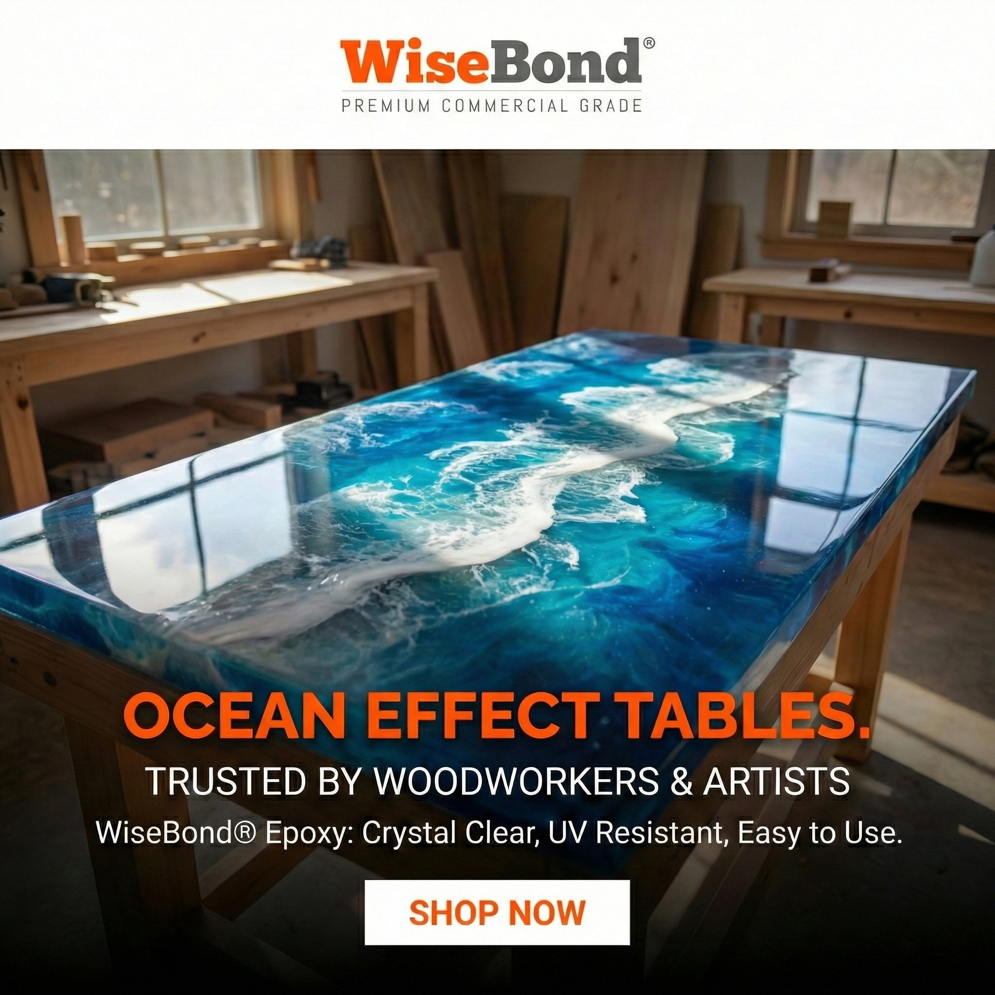 WiseBond Deep Pour & Table Top Epoxy Facebook ad