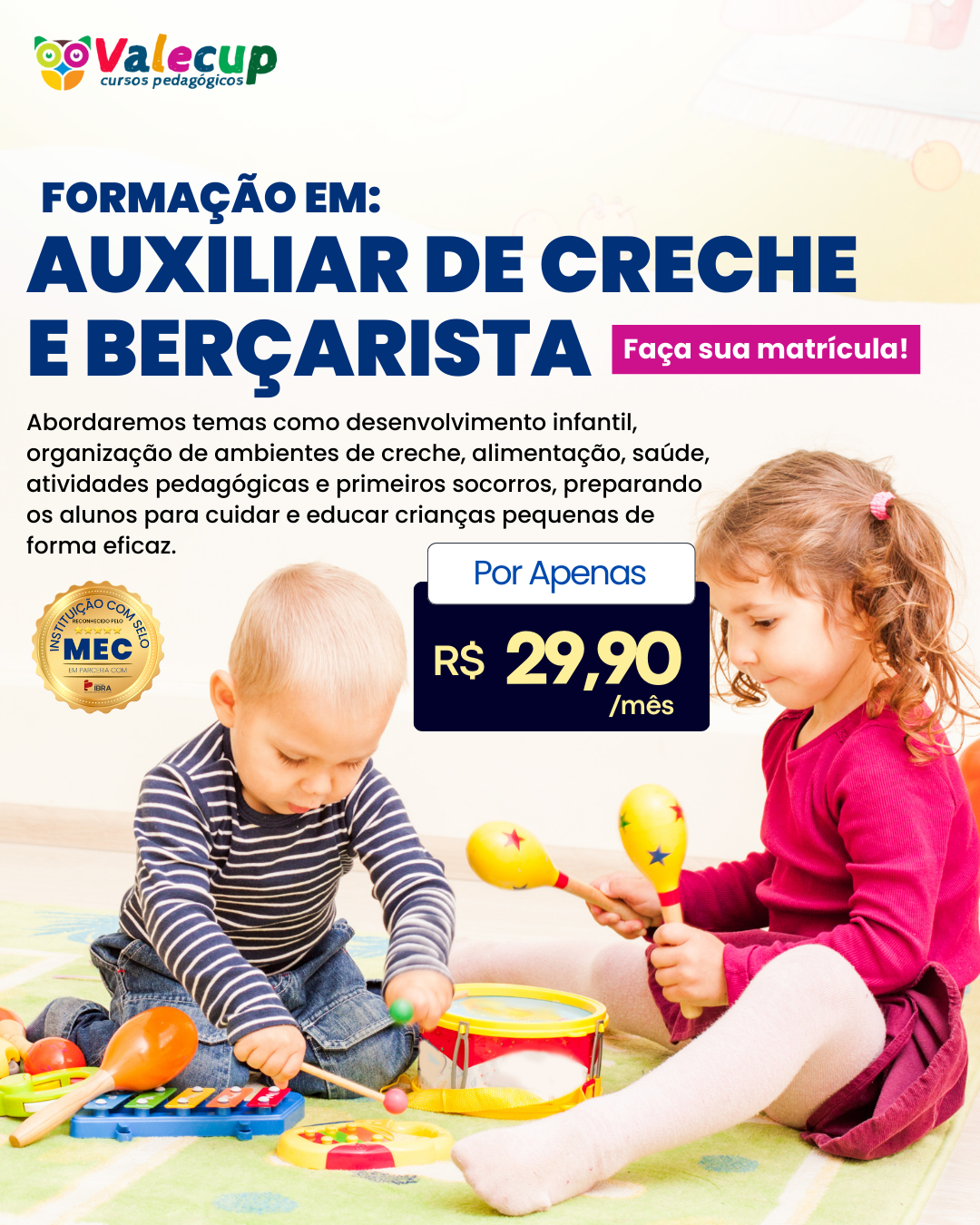 Valecup - Cursos Pedagógicos Facebook ad