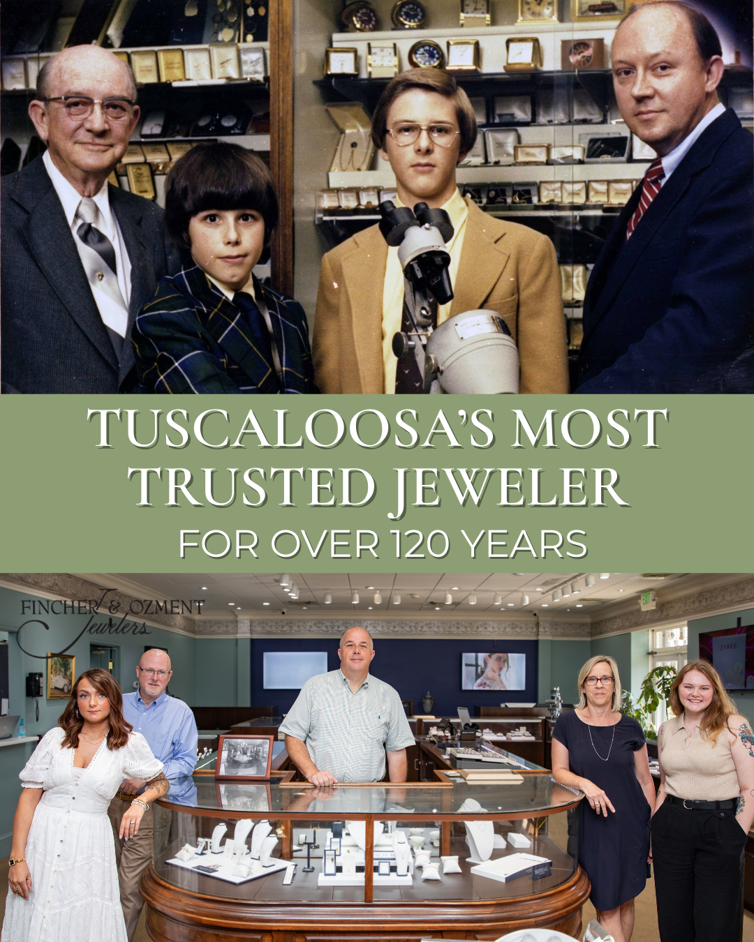 Fincher & Ozment Jewelers Facebook ad: 120 Years of Trusted Service