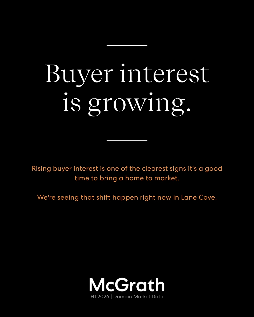 mcgrathlnsandharbourside Facebook ad: Market Insights | H1 2026