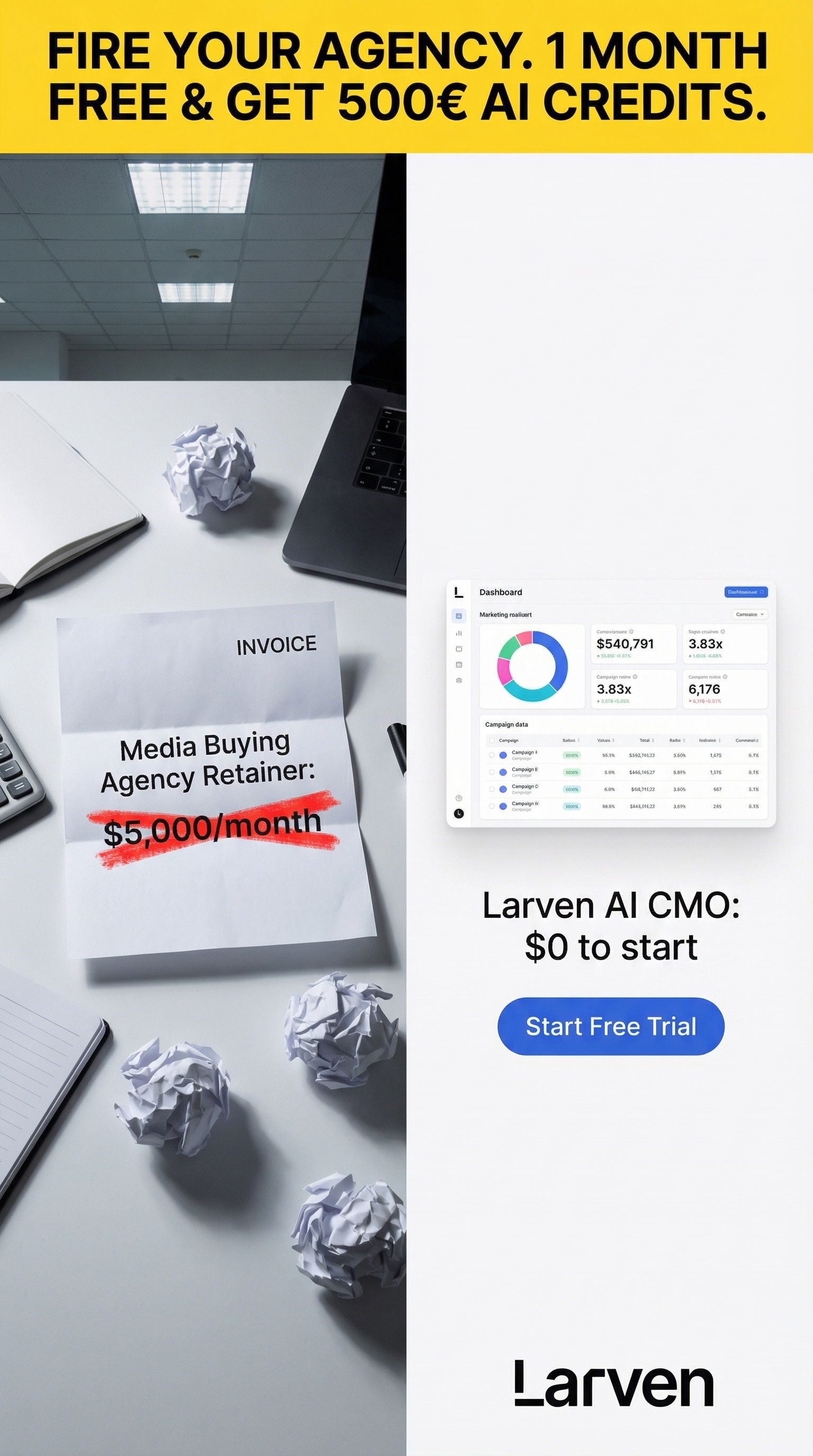 Larven AI Facebook ad