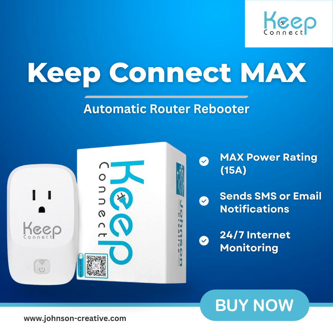 Johnson Creative Facebook ad: Tired of Wi-Fi dropouts, power failures, or surprise…