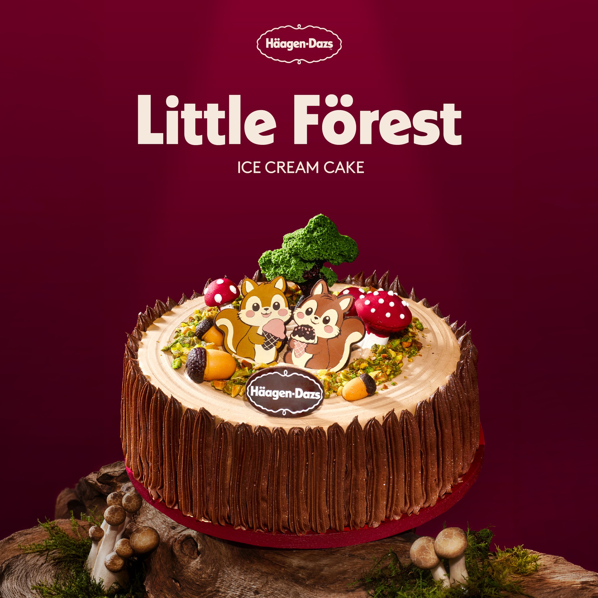 Häagen-Dazs Vietnam Facebook ad: 𝗟𝗜𝗧𝗧𝗟𝗘 𝗙𝗢𝗥𝗘𝗦𝗧 𝗜𝗖𝗘 𝗖𝗥𝗘𝗔𝗠 𝗖𝗔𝗞𝗘