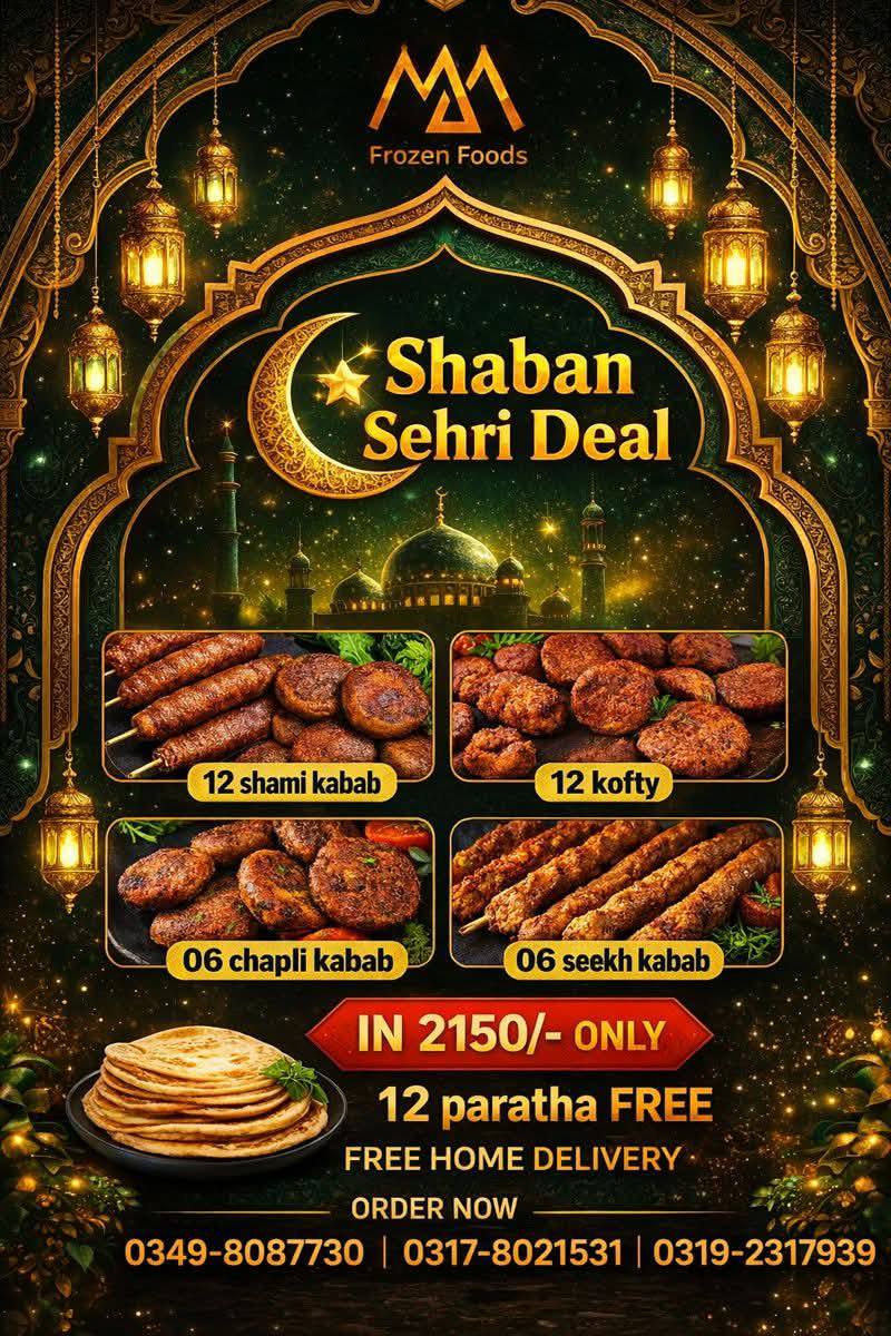 MM Frozen Foods Facebook ad: Shaban Special Iftaar & Sehri Deal