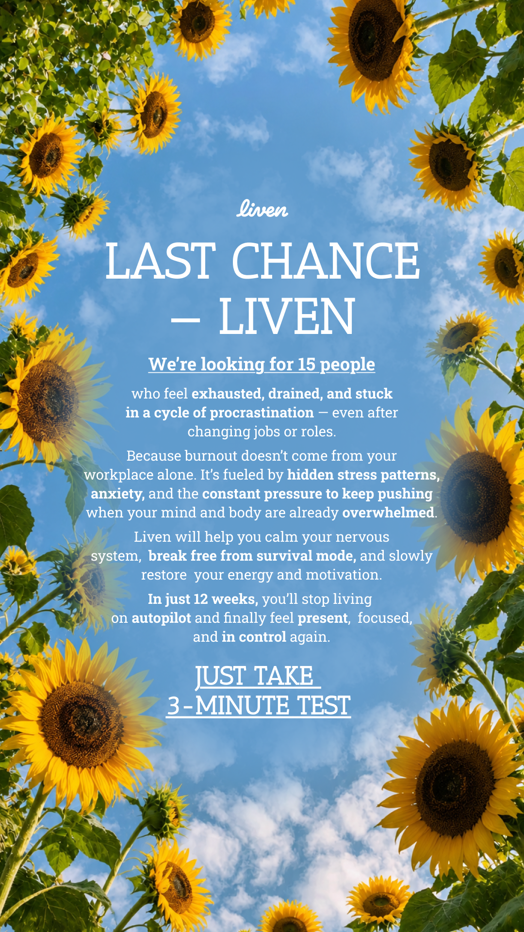 Liven: Self-Discovery Community Facebook ad