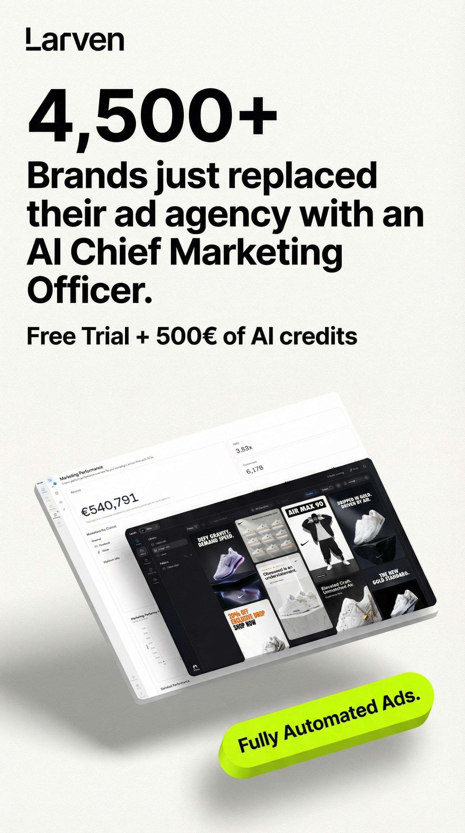 Larven AI Facebook ad