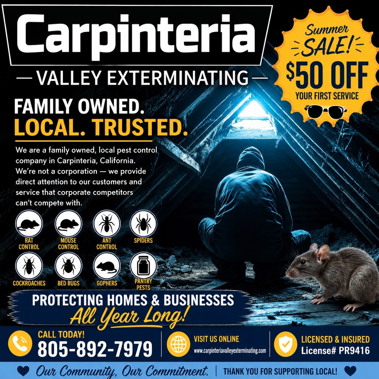 Carpinteria Valley Exterminating Facebook ad: Carpinteria Valley Exterminating. Carpinteria, CA Pest…