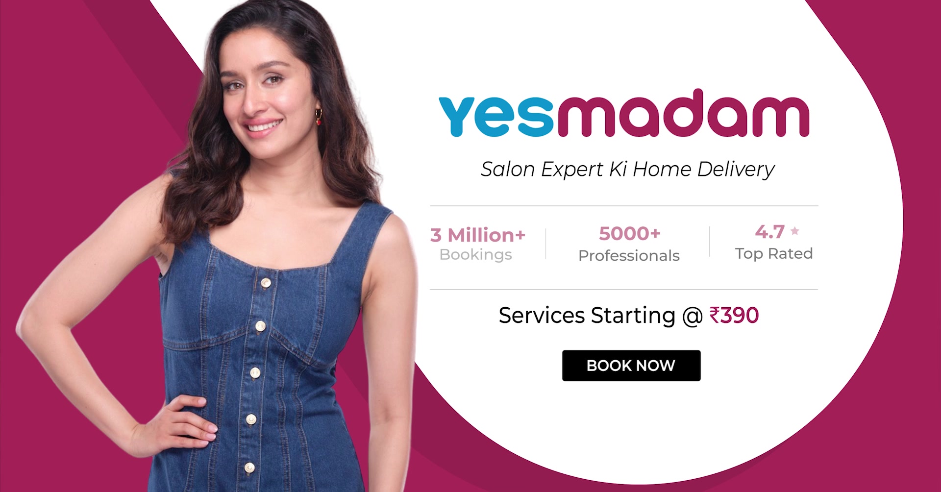 Yes Madam Salon At Home Facebook ad from Jul 24, 2026