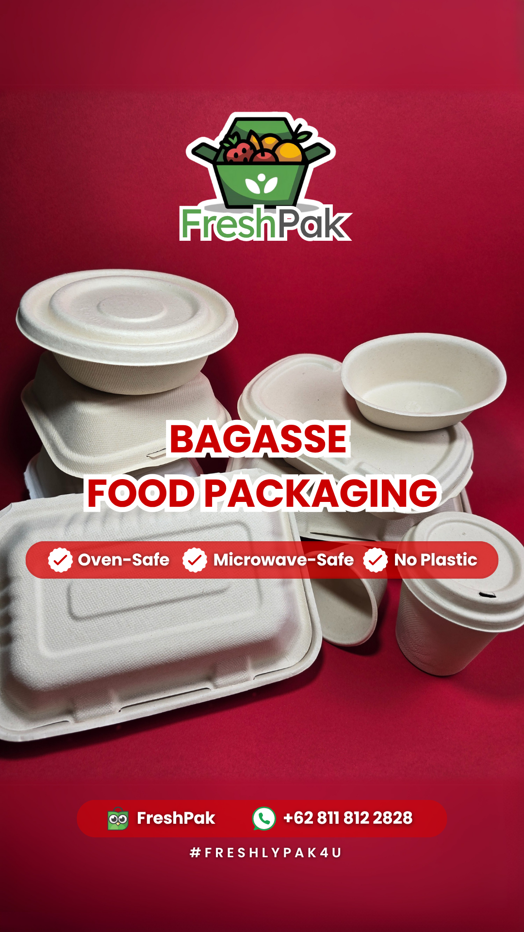 freshpakid Facebook ad: Introducing: Bagasse Eco-Friendly Food Packaging from…