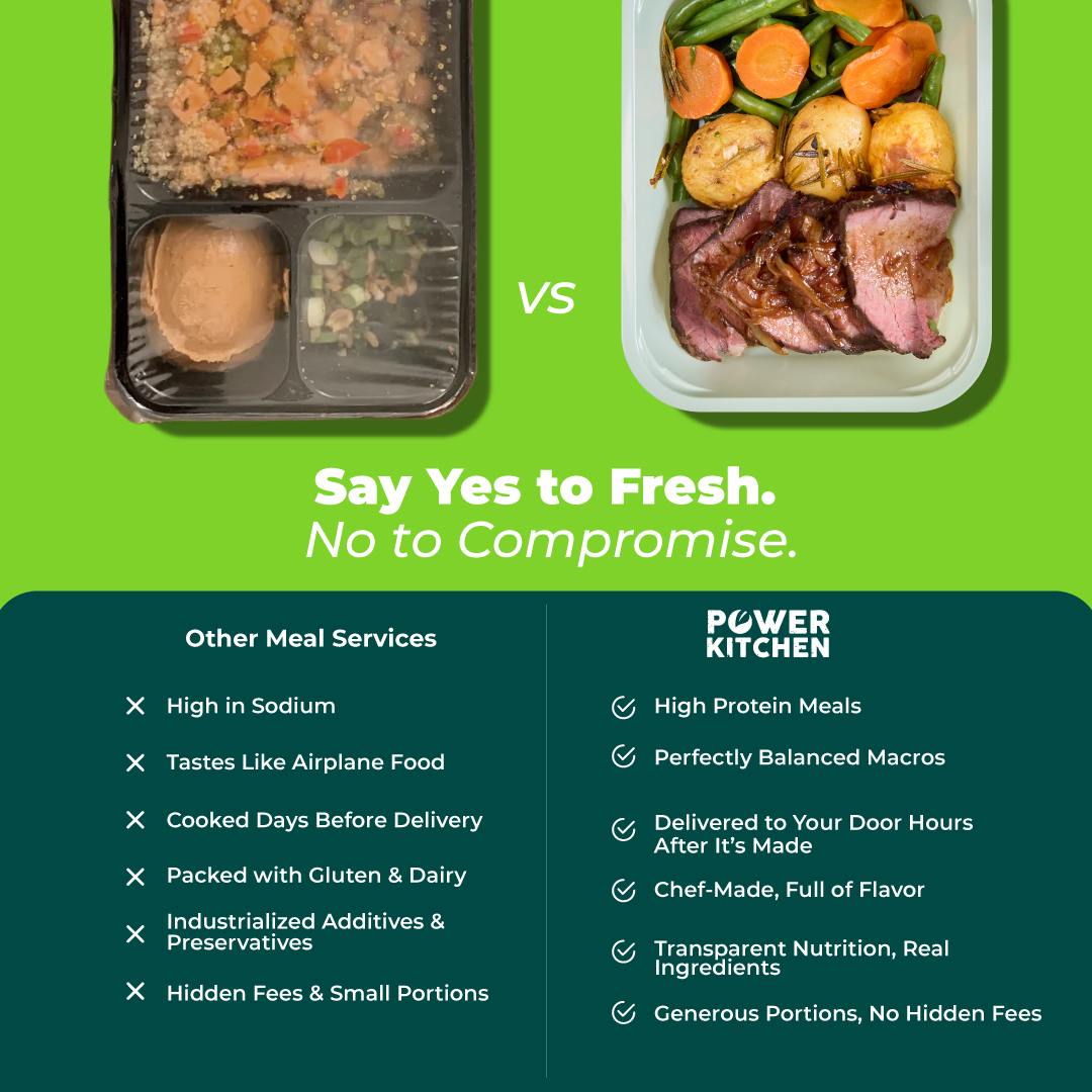 Power Kitchen Facebook ad: Fresh Meals Worth Every Bite