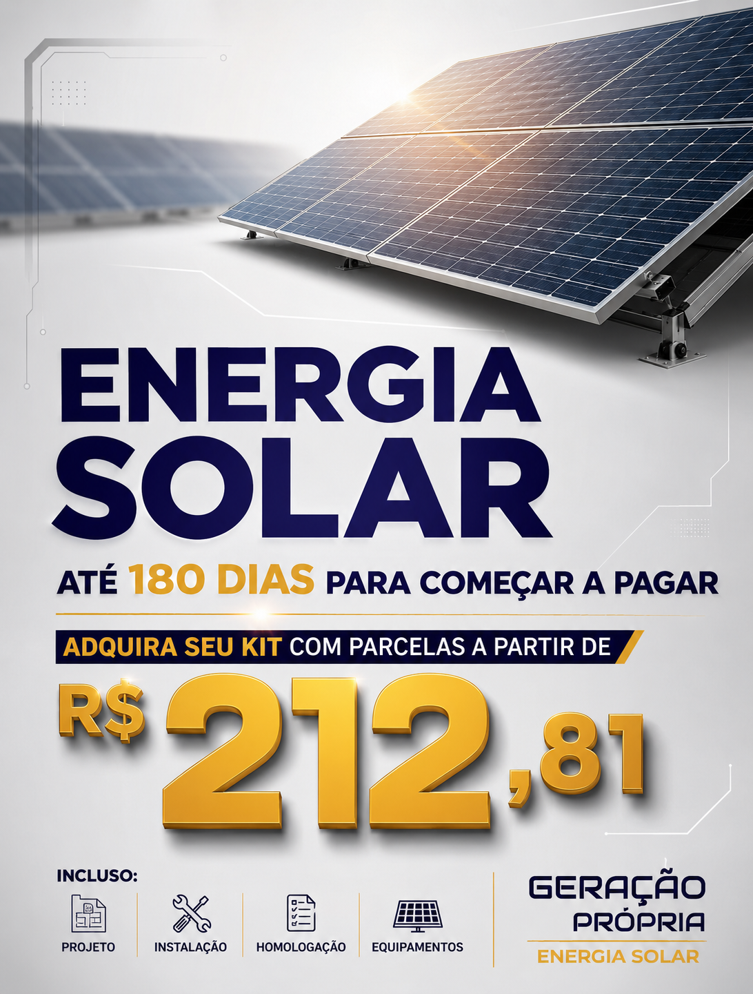 Geração Própria Facebook ad: Solicite seu orçamento!