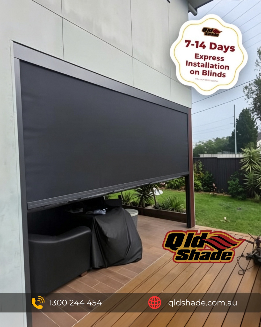 Qld Shade Facebook ad: QLD Shade Premium Outdoor Blinds Brisbane