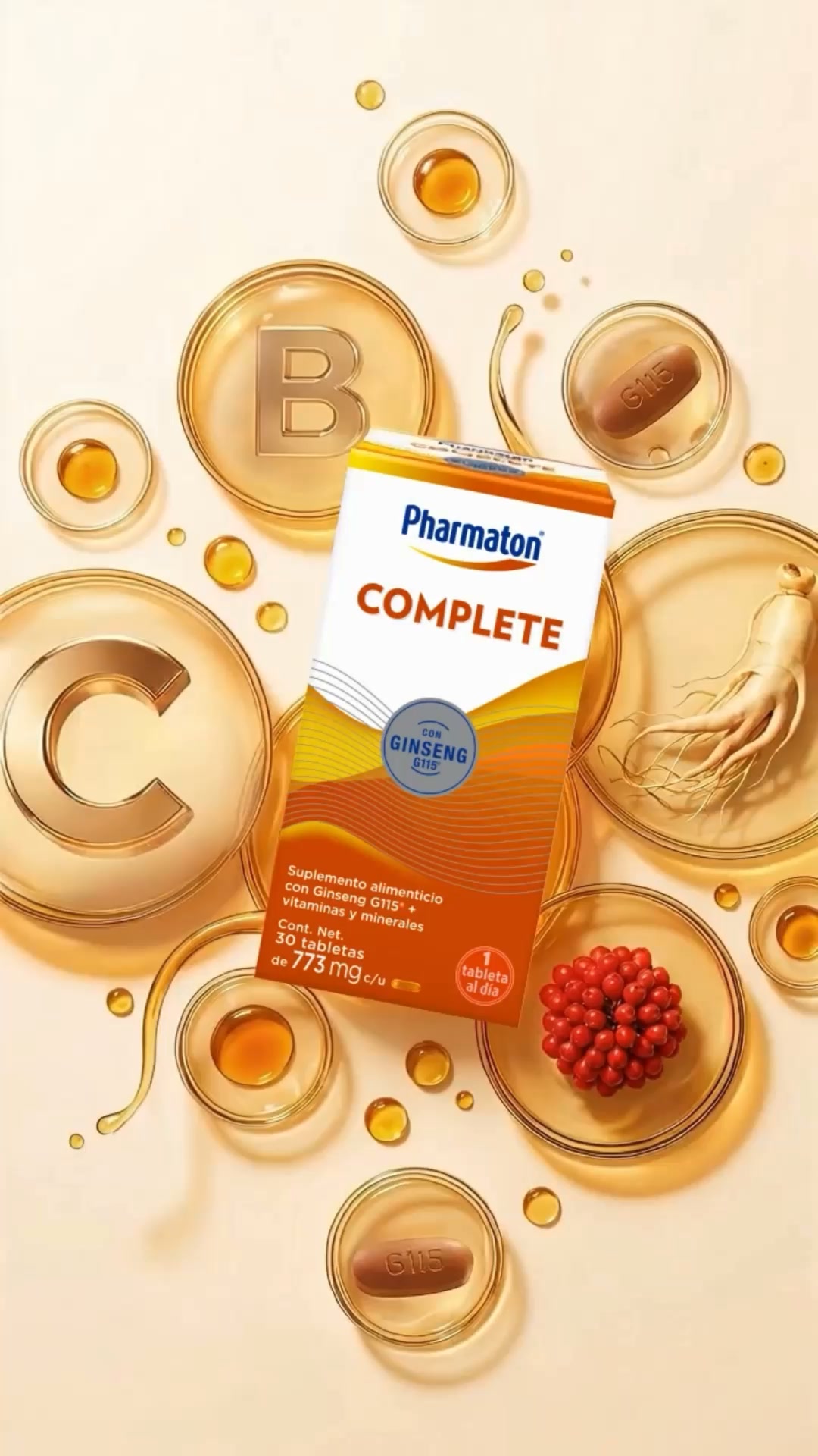 Pharmaton Facebook ad: El complemento para rendir al máximo