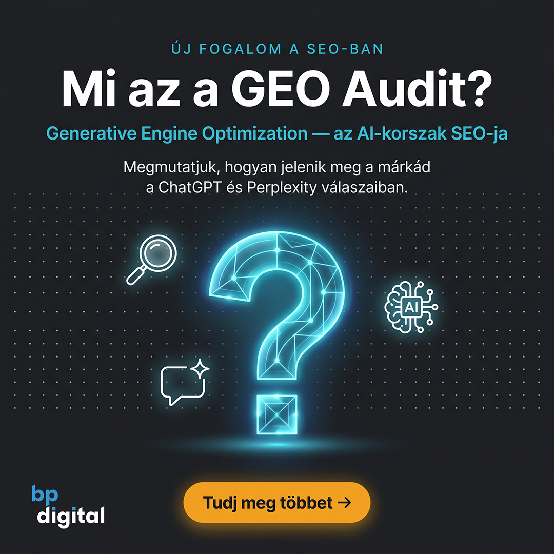 BP Digital Facebook ad: Mi az a GEO Audit?